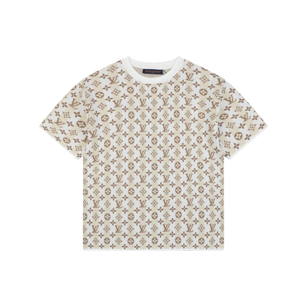 Louis Vuitton Old Money Floral Monogram All-Over Print Tee – Cream