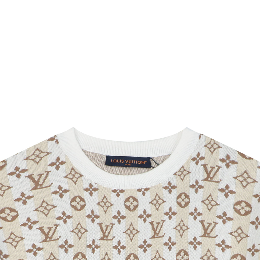 Louis Vuitton Old Money Floral Monogram All-Over Print Tee – Cream