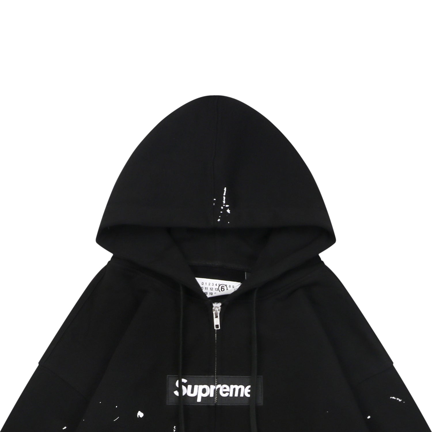 Supreme Paint Splatter Box Logo Zip Hoodie – Black
