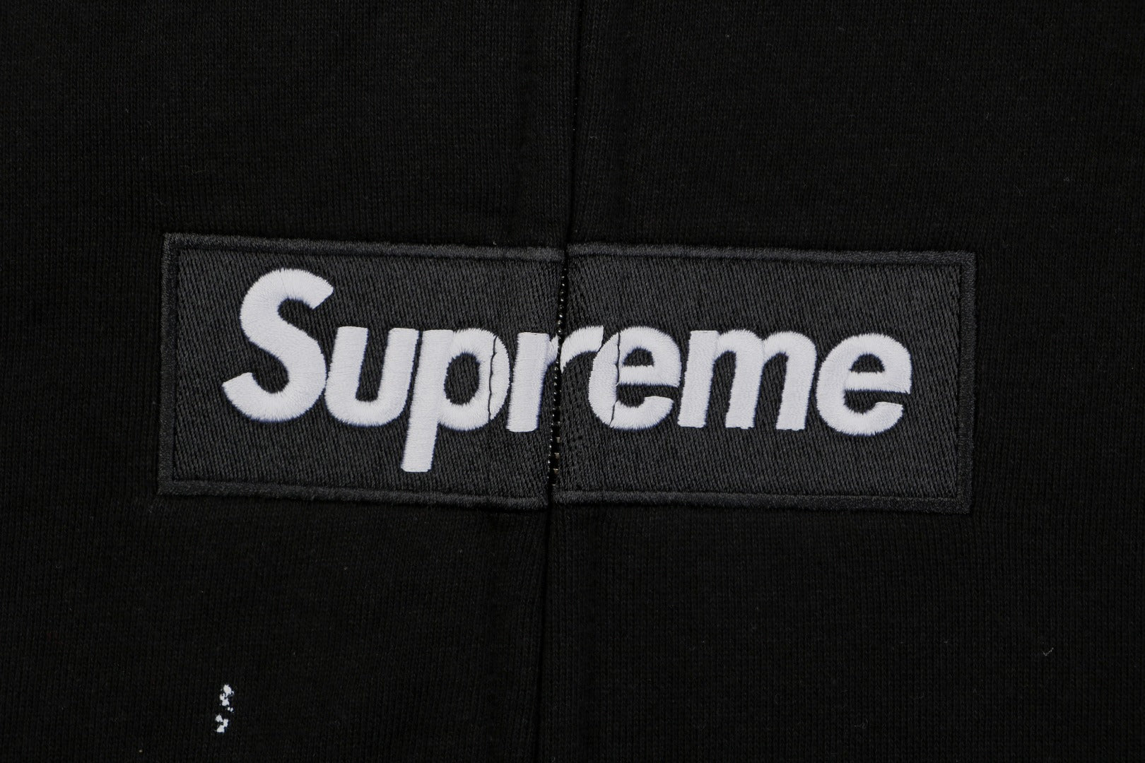 Supreme Paint Splatter Box Logo Zip Hoodie – Black