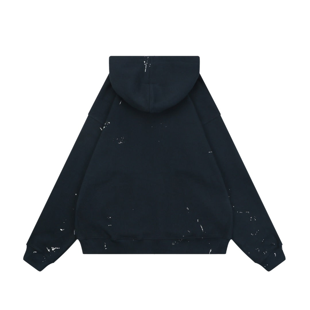 Supreme Paint Splatter Box Logo Zip Hoodie – Navy