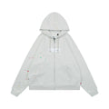 Supreme Multicolor Paint Splatter Box Logo Zip Hoodie – Grey White