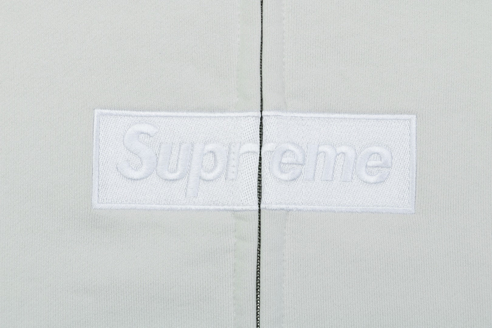 Supreme Multicolor Paint Splatter Box Logo Zip Hoodie – Grey White