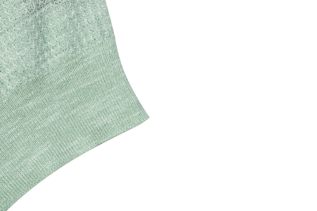 Loro Piana Fancy Yarn Knit Short Sleeve Tee – Mint Green