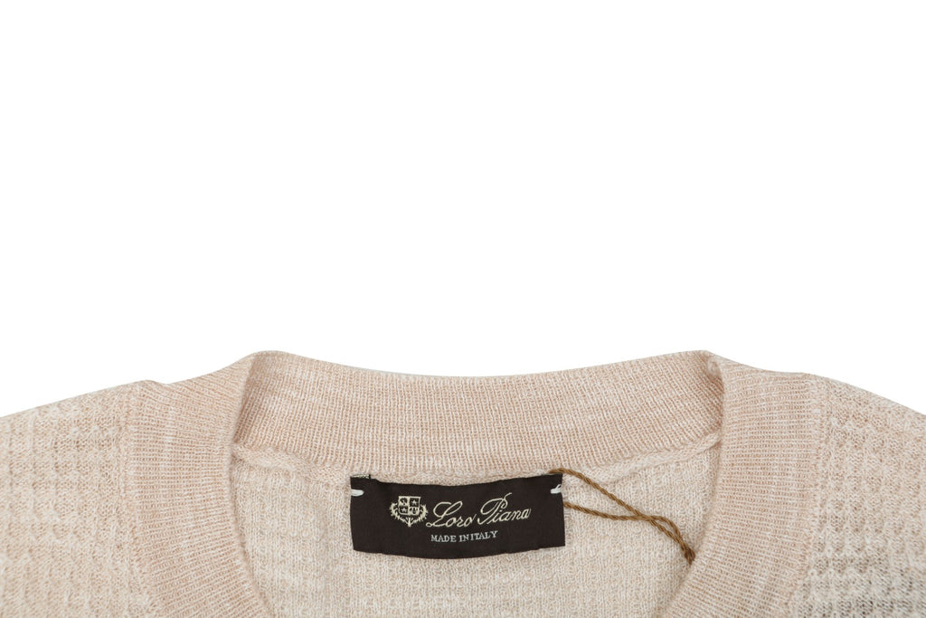Loro Piana Fancy Yarn Knit Short Sleeve Tee – Dusty Rose