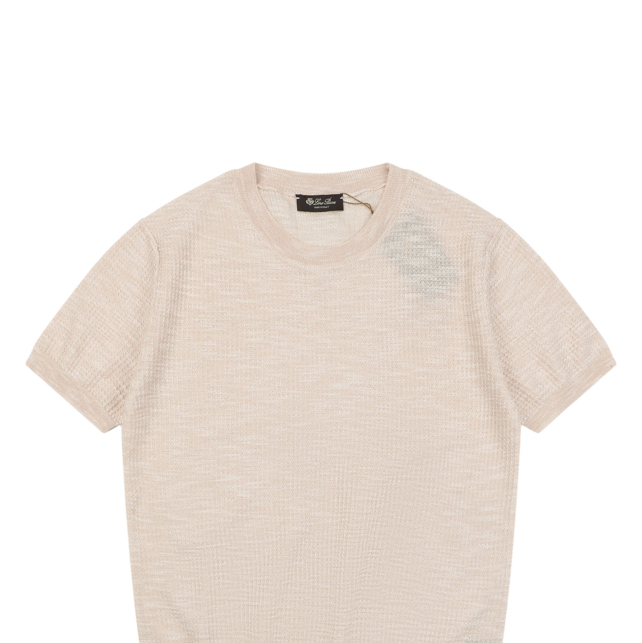 Loro Piana Fancy Yarn Knit Short Sleeve Tee – Dusty Rose