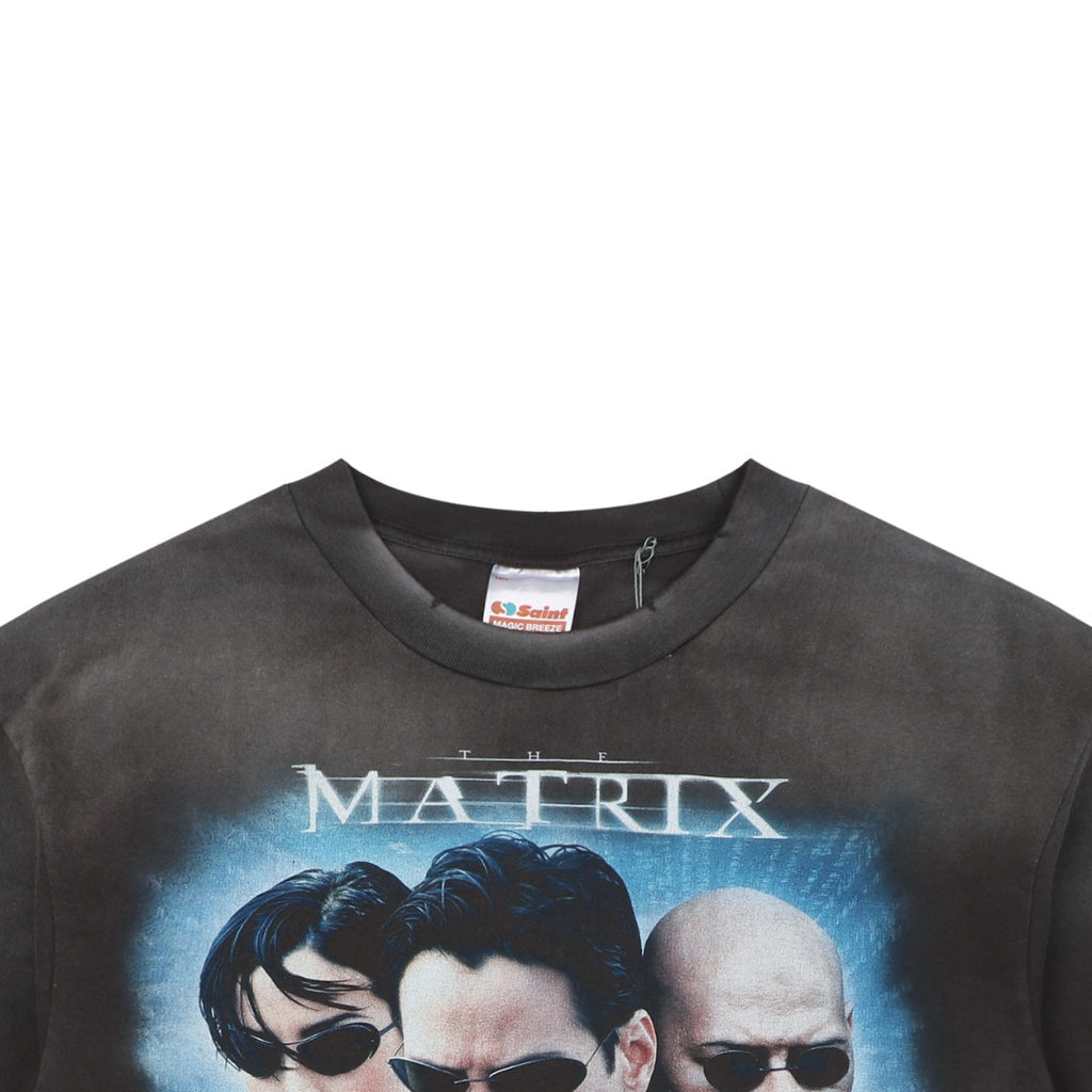 Saint Michael x The Matrix Trio Portrait Graphic Tee – Washed Black