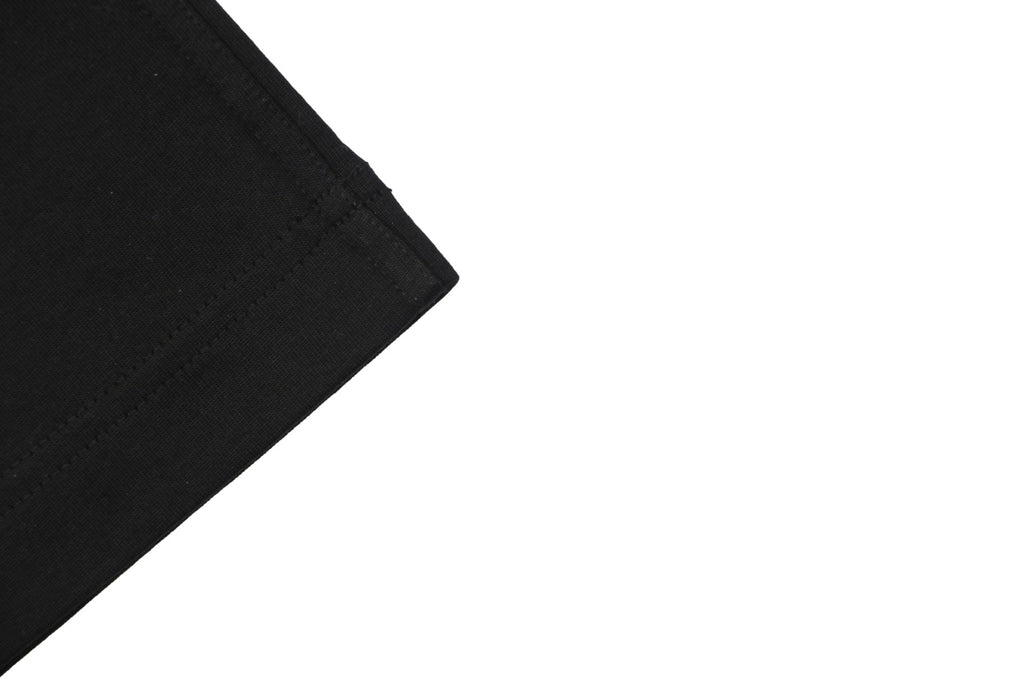 Bottega Veneta Intrecciato Leather Patch Pocket Tee — Black/Tan