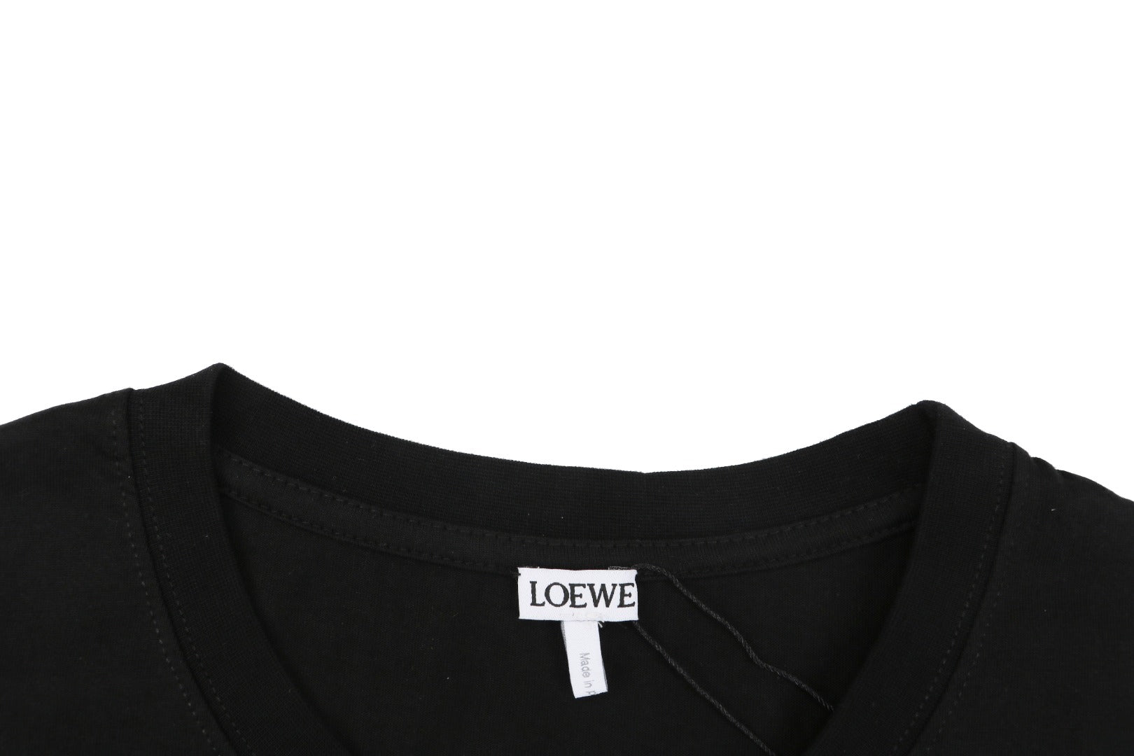 Loewe Pocket Colorblock Anagram Embroidered Tee — Black