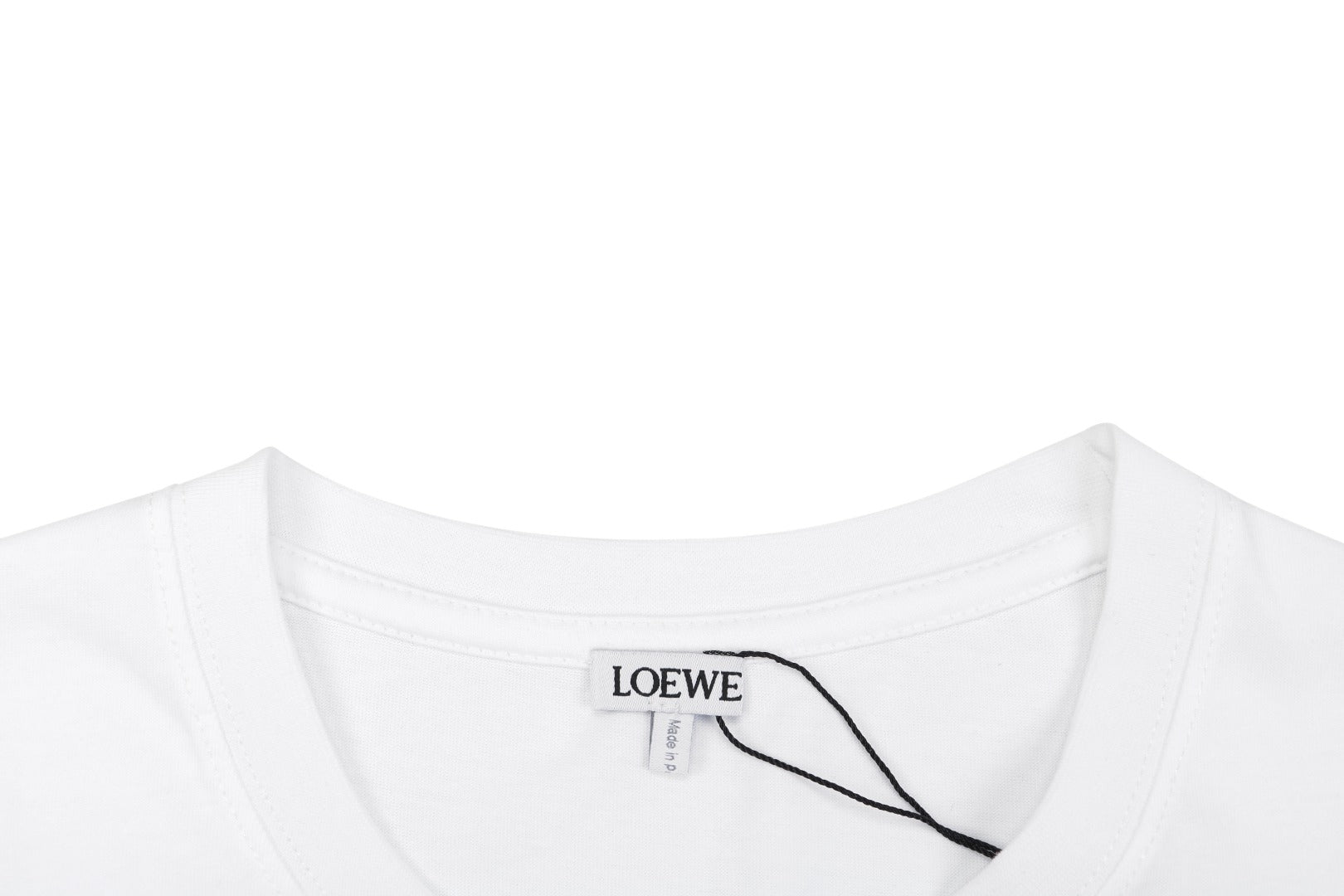 Loewe Pocket Colorblock Anagram Embroidered Tee — White