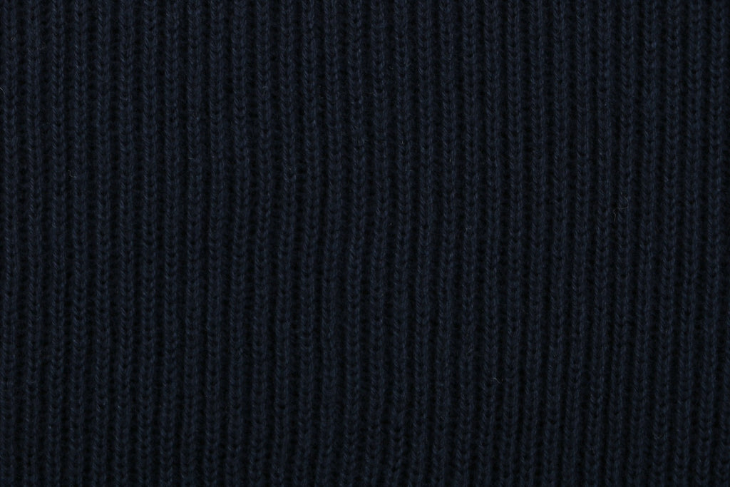 Balenciaga Seagull Collar Knit Polo Tee — Navy
