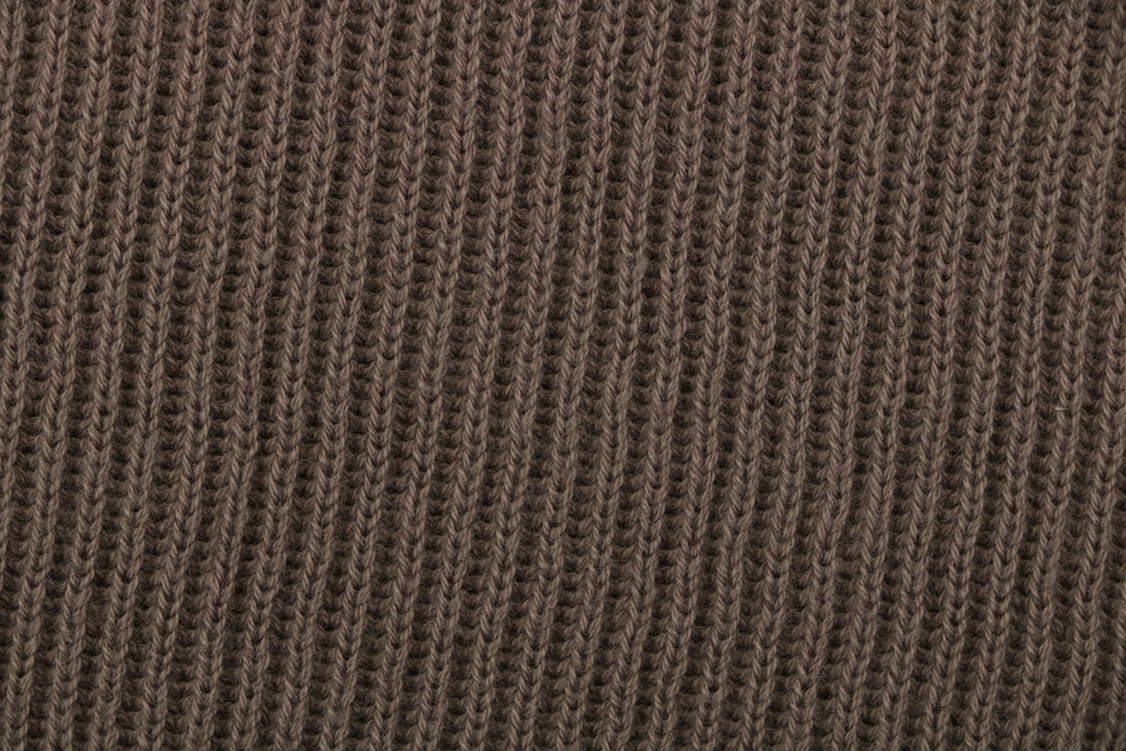 Balenciaga Seagull Collar Knit Polo Tee — Mocha