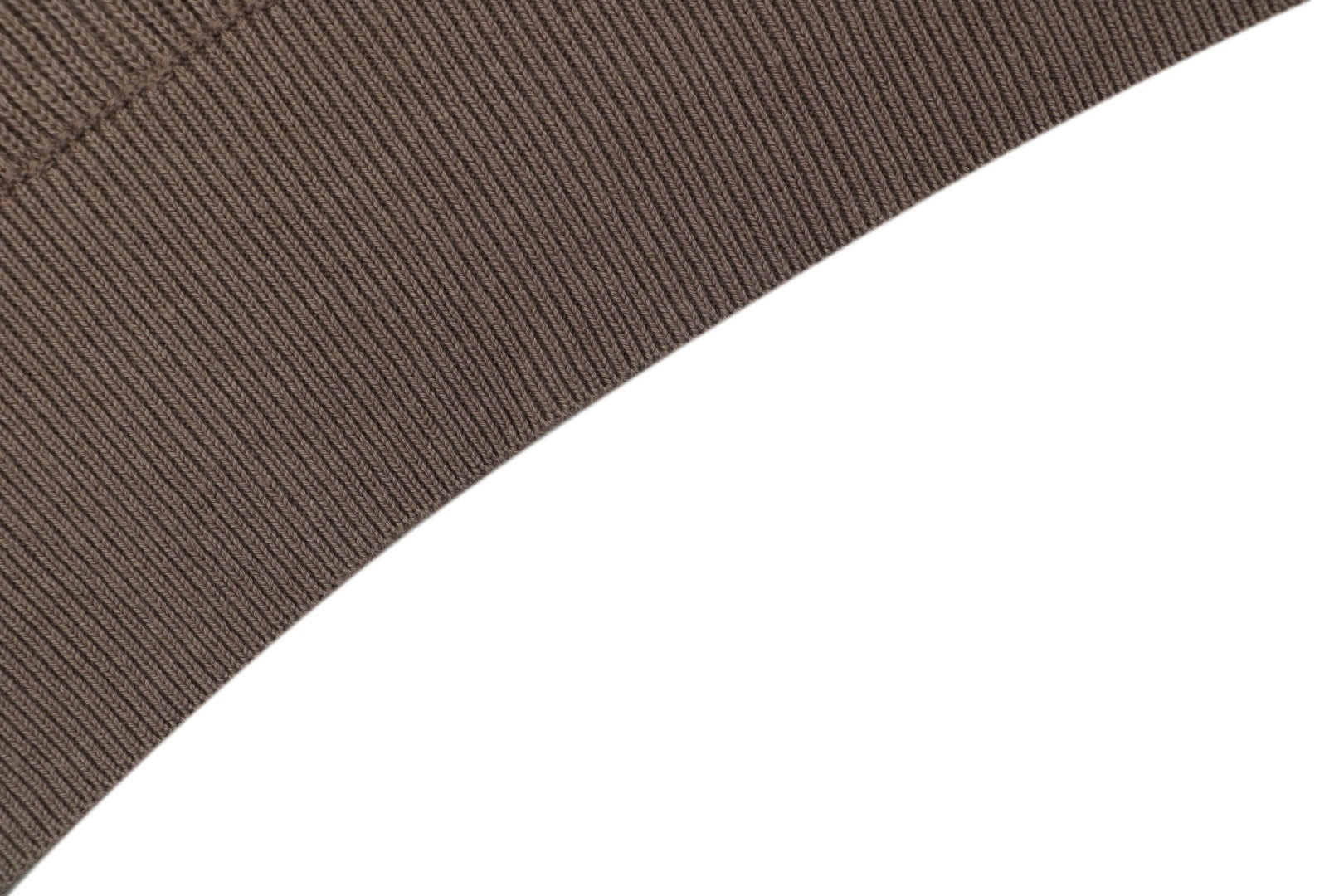 Balenciaga Seagull Collar Knit Polo Tee — Mocha
