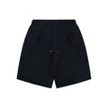 Balenciaga Double-Pleat Linen Drawstring Shorts — Navy