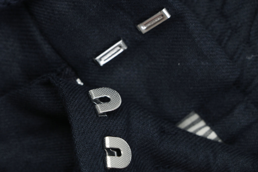 Balenciaga Double-Pleat Linen Drawstring Shorts — Navy