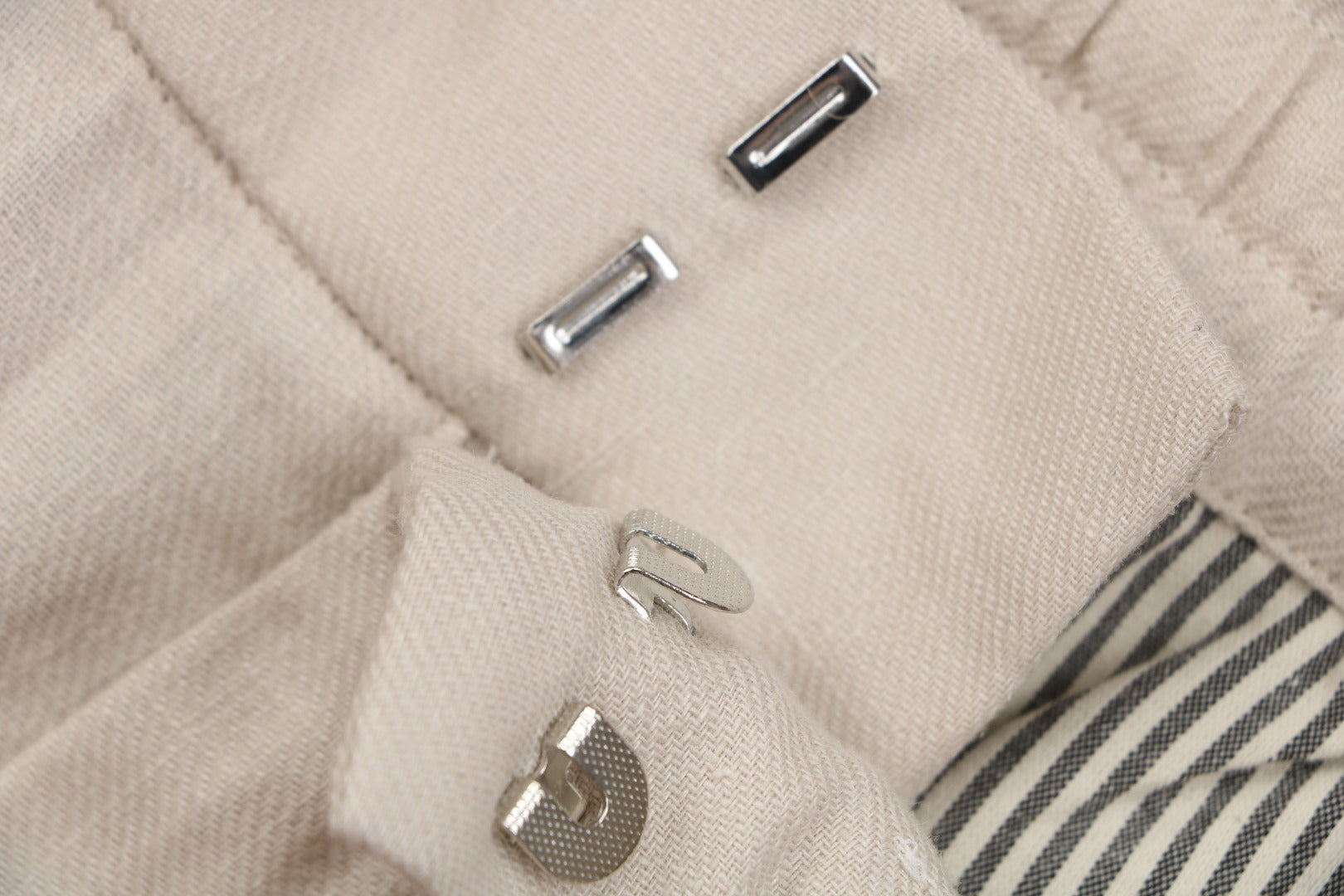 Balenciaga Double-Pleat Linen Drawstring Shorts — Stone