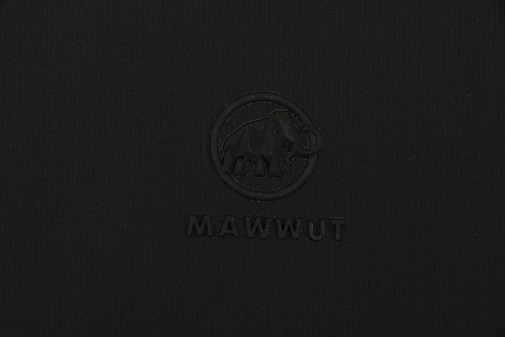 Mammut Tonal Mammoth Embroidered Polo Tee — Black