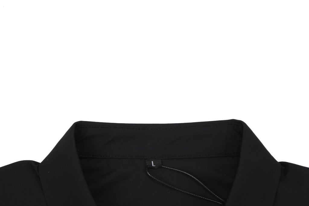 Mammut Tonal Mammoth Embroidered Polo Tee — Black