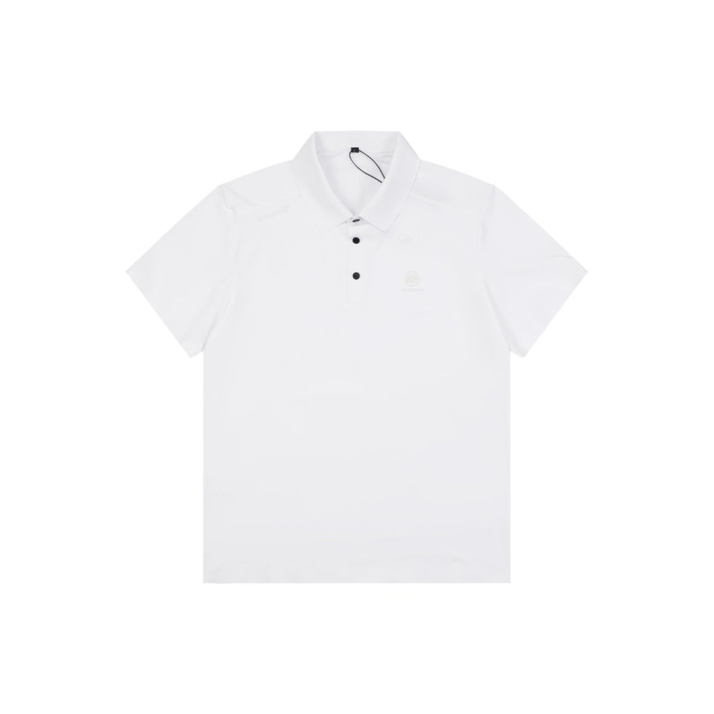 Mammut Tonal Mammoth Embroidered Polo Tee — White