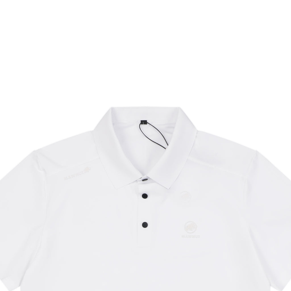 Mammut Tonal Mammoth Embroidered Polo Tee — White