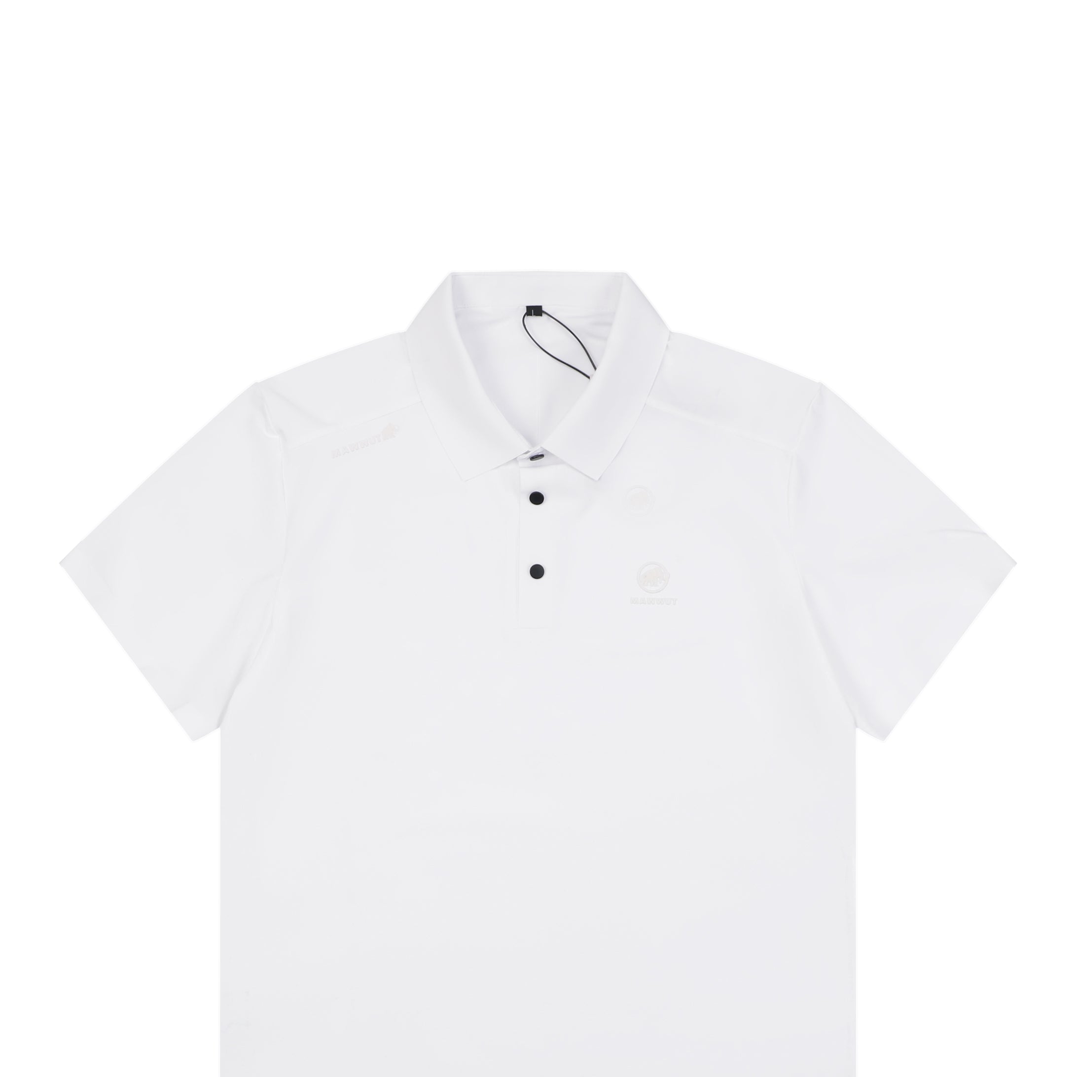 Mammut Tonal Mammoth Embroidered Polo Tee — White
