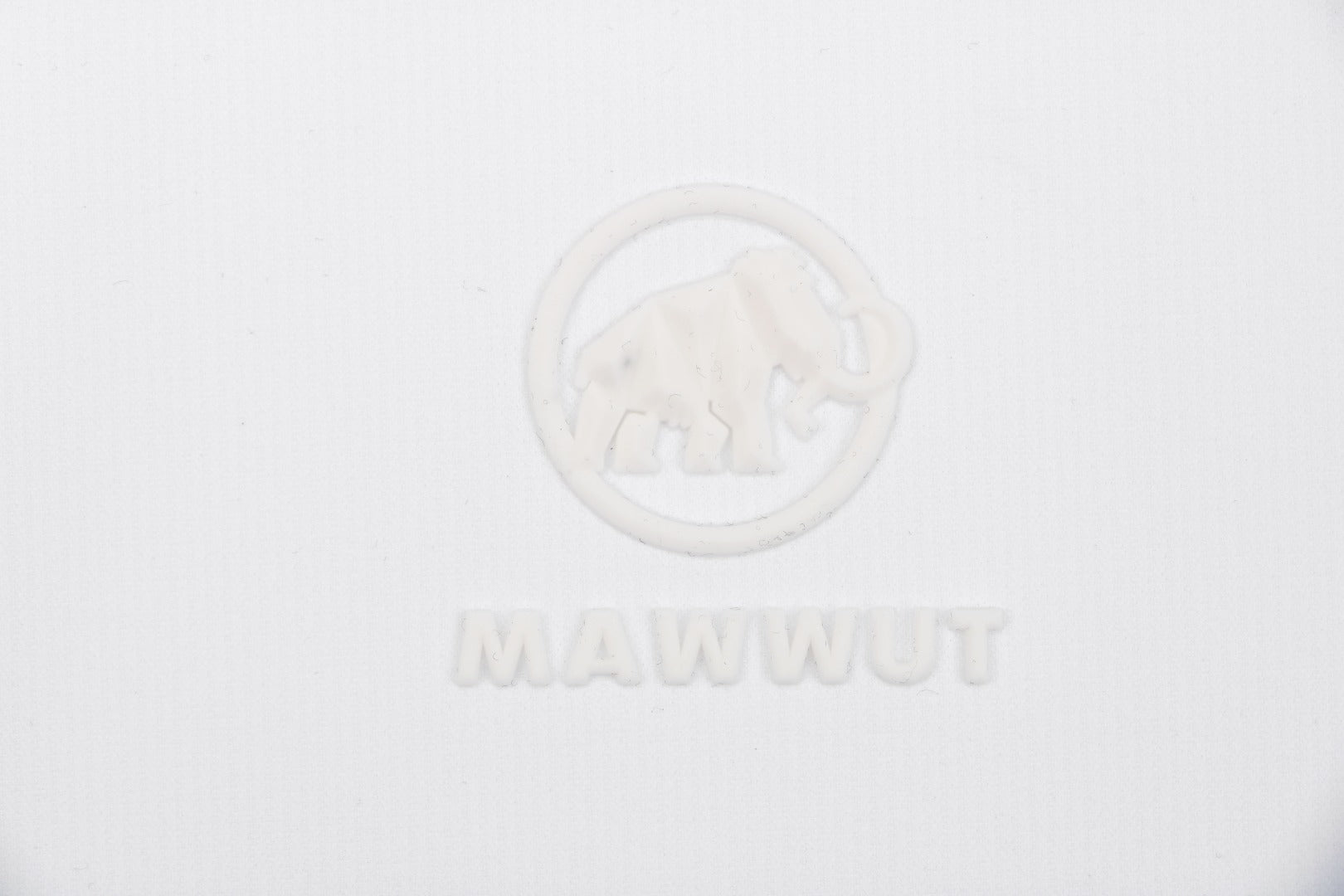 Mammut Tonal Mammoth Embroidered Polo Tee — White