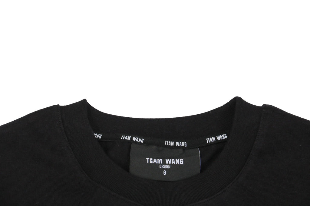 TEAM WANG 24SS First-Gen Reflective Logo Print Tee — Black