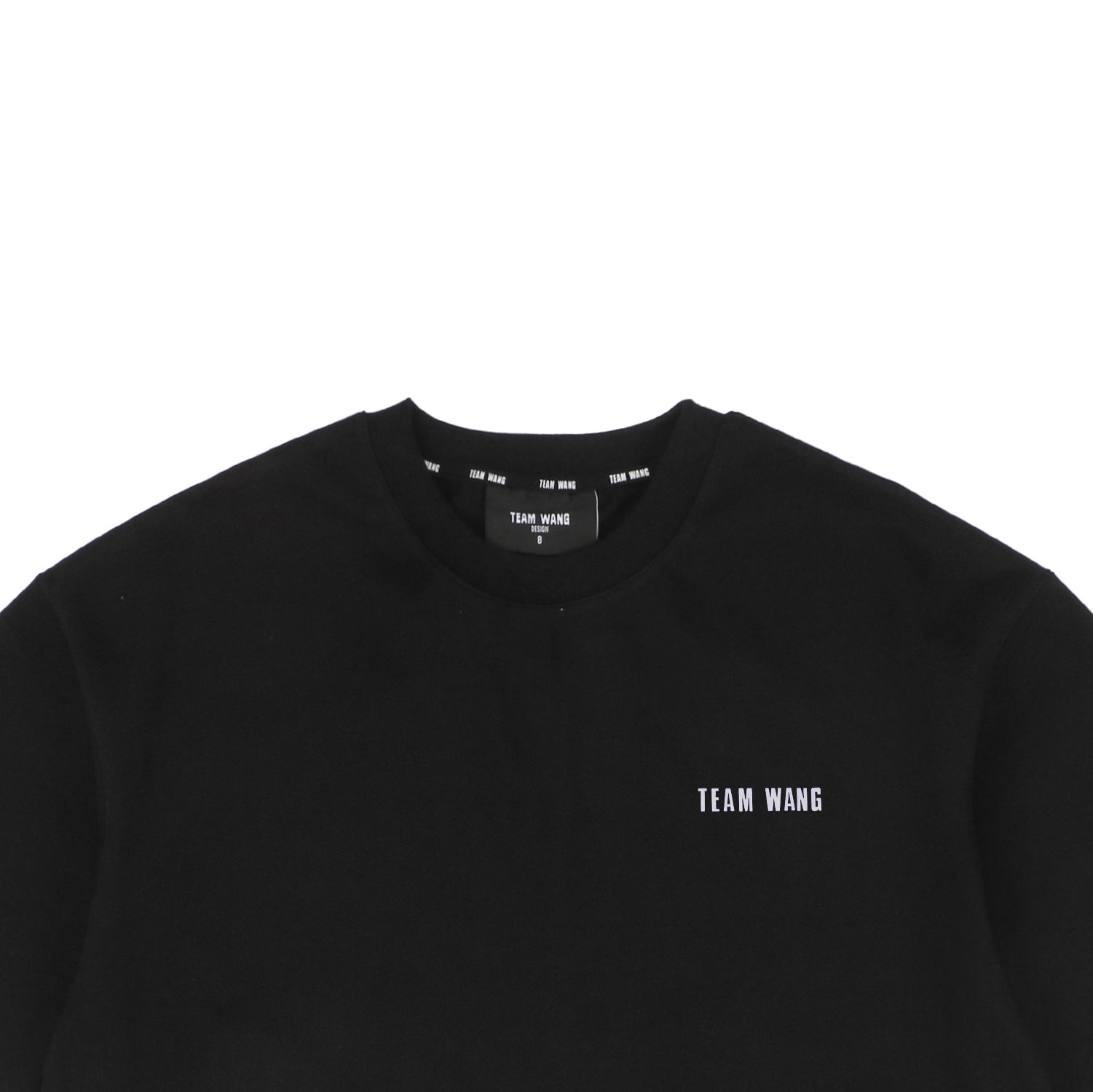 TEAM WANG 24SS First-Gen Reflective Logo Print Tee — Black