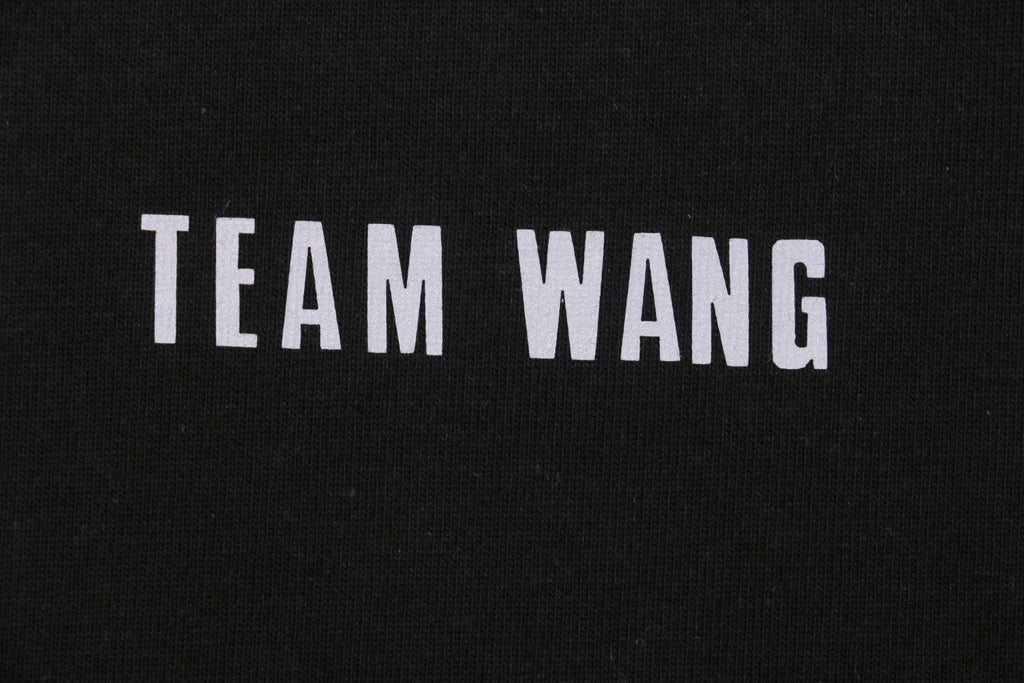 TEAM WANG 24SS First-Gen Reflective Logo Print Tee — Black