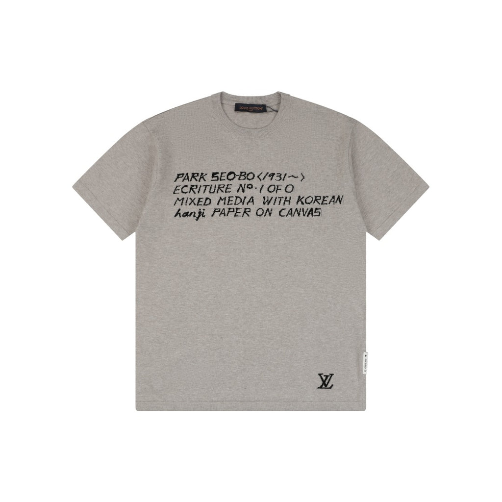 Louis Vuitton x Park Seo-Bo Hand-Lettered Jacquard Tee — Stone