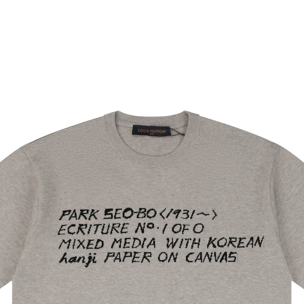 Louis Vuitton x Park Seo-Bo Hand-Lettered Jacquard Tee — Stone