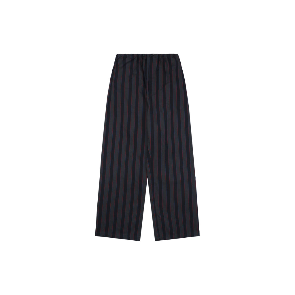 Maison Margiela Vertical Stripe Wide-Leg Trousers — Black