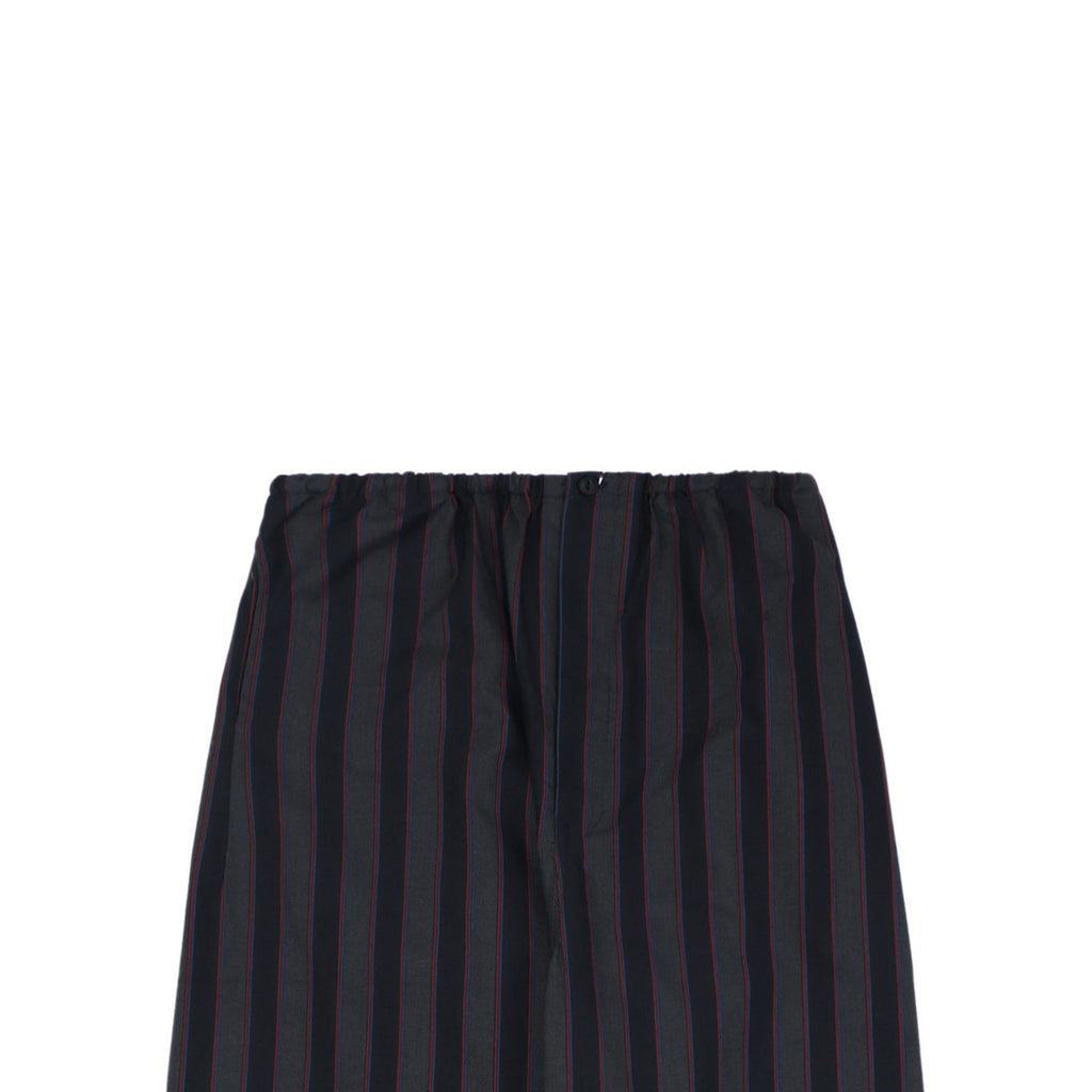 Maison Margiela Vertical Stripe Wide-Leg Trousers — Black