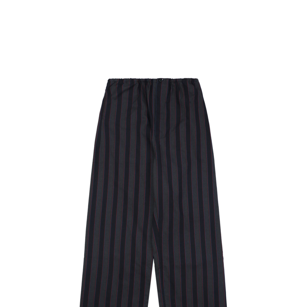 Maison Margiela Vertical Stripe Wide-Leg Trousers — Black