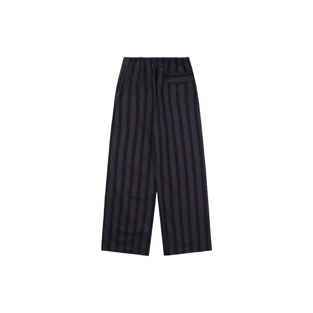 Maison Margiela Vertical Stripe Wide-Leg Trousers — Black