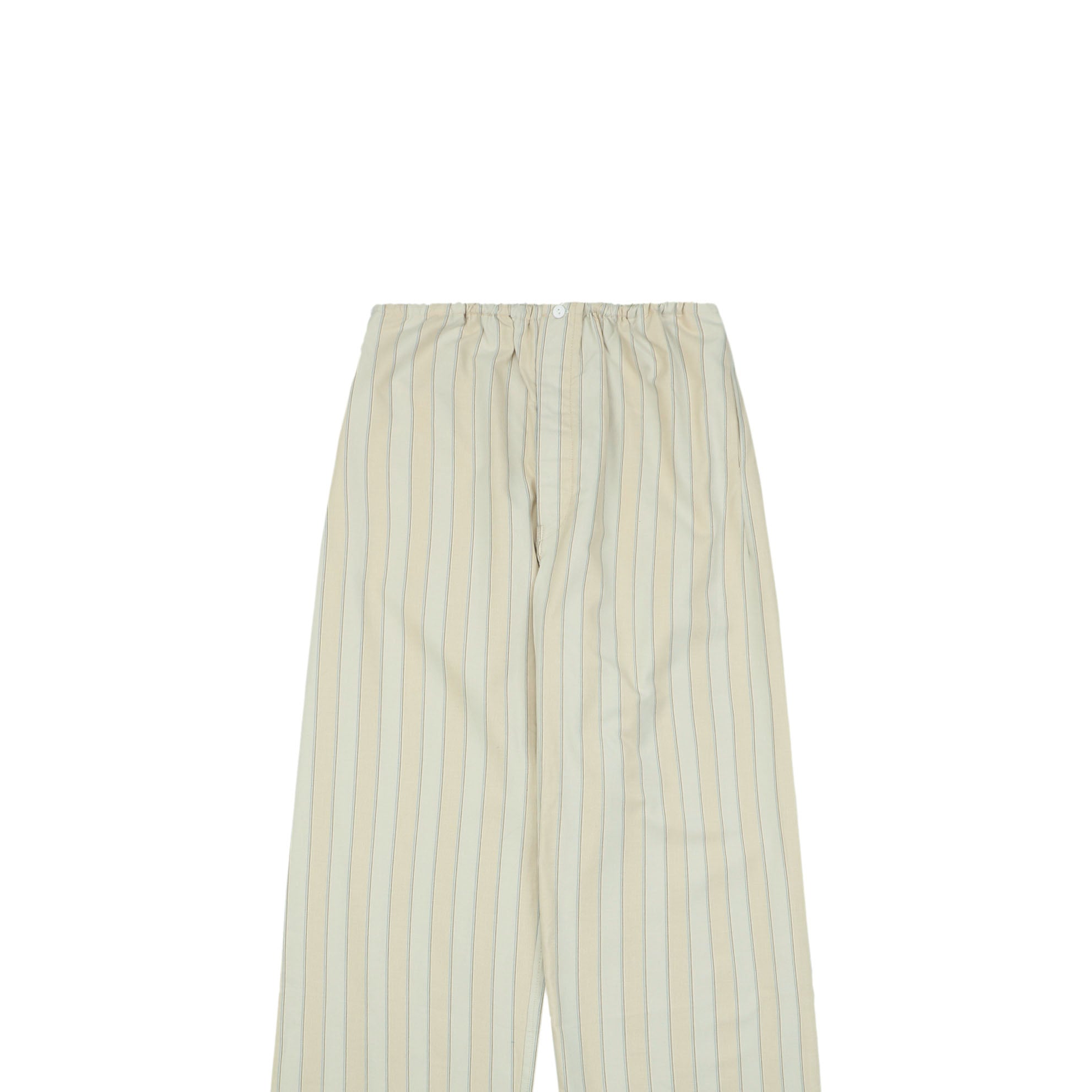 Maison Margiela Vertical Stripe Wide-Leg Trousers — Ecru