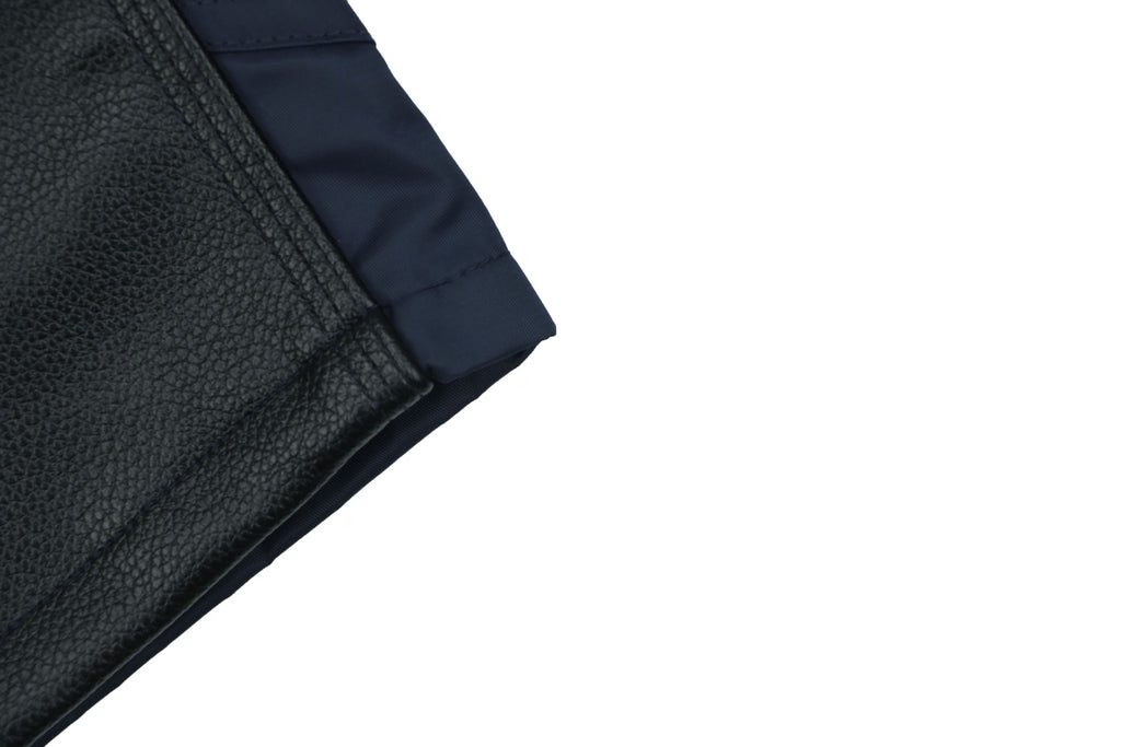 Chrome Hearts 24FW Leather-Panel Lumberjack Cargo Shorts — Navy