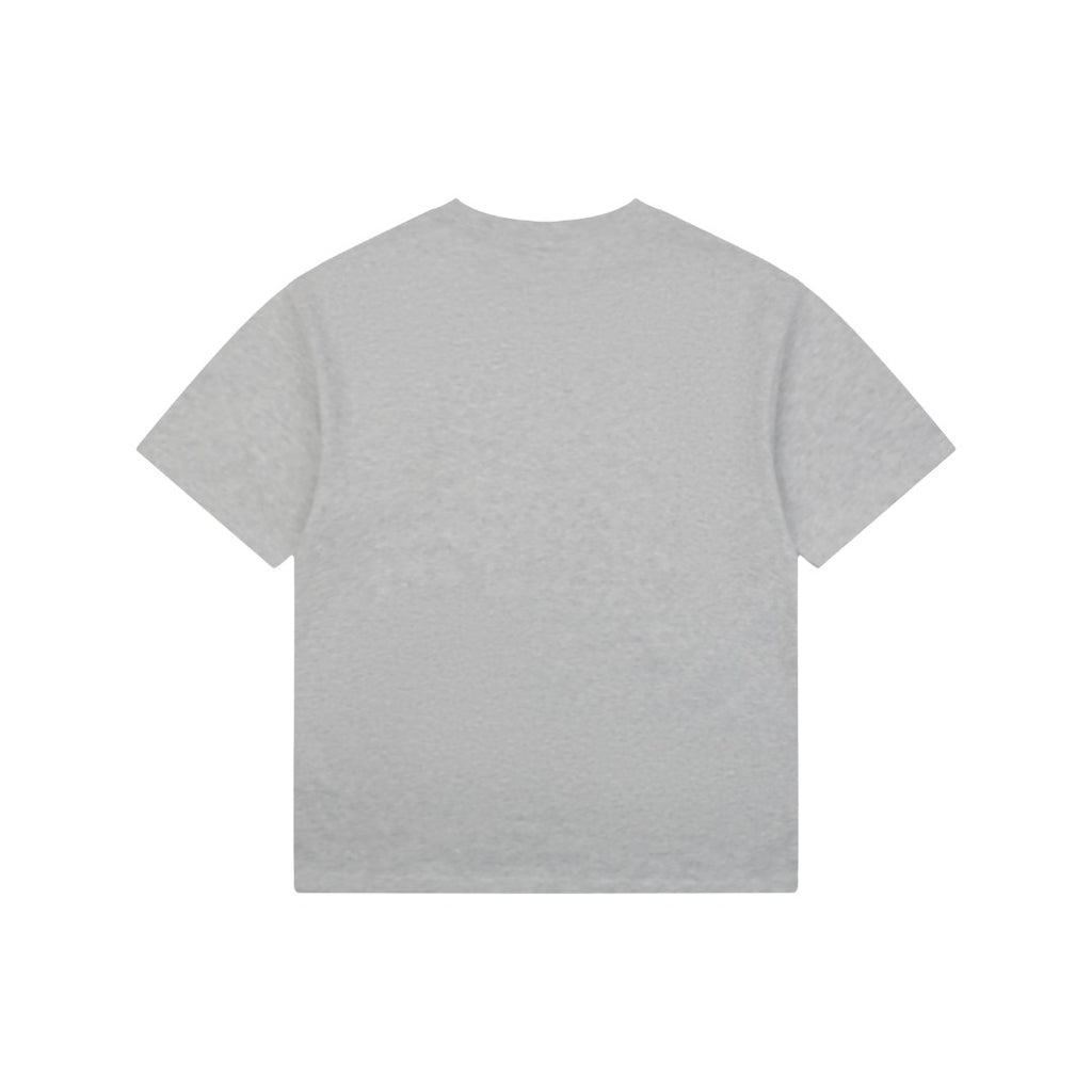We11done Heart Logo Appliqué Embroidered Tee — Grey