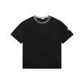 Moncler Logo Rib-Collar Tee — Black