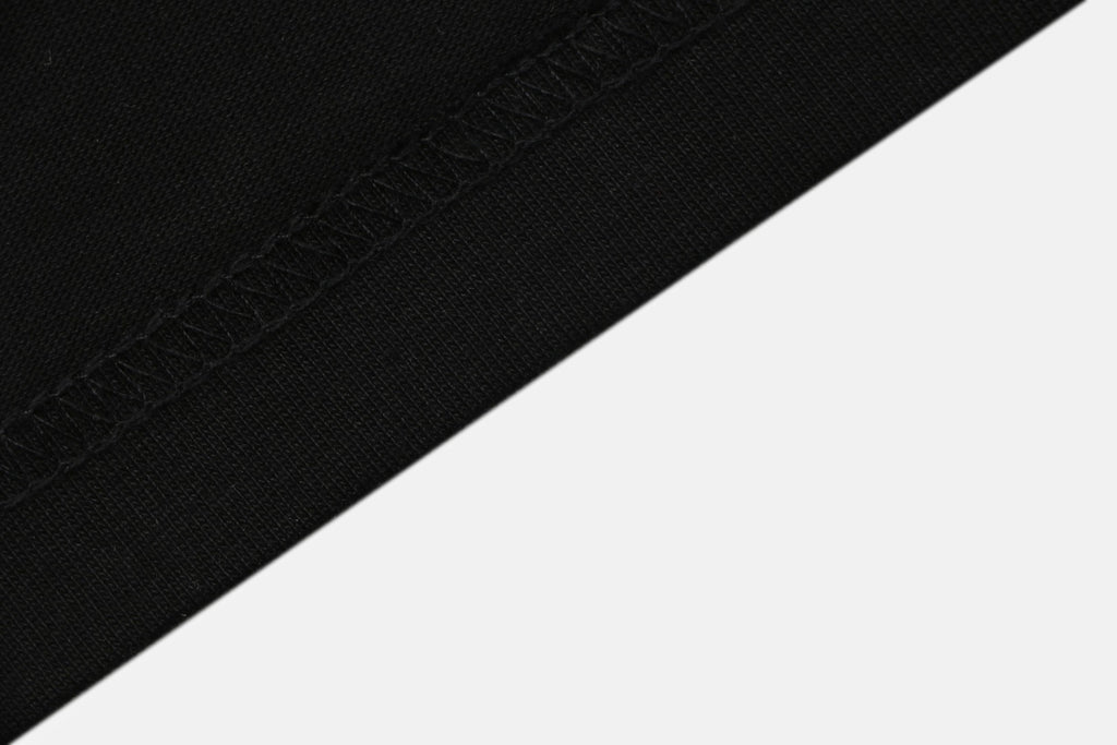 Moncler Logo Rib-Collar Tee — Black