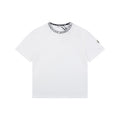 Moncler Logo Rib-Collar Tee — White