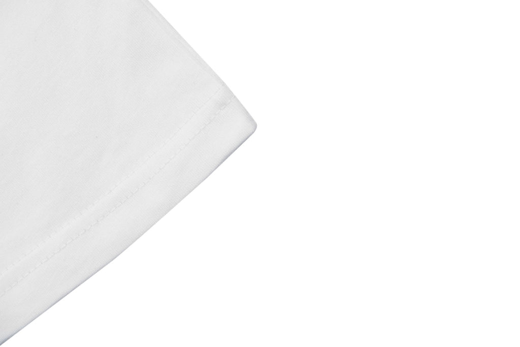 Moncler Logo Rib-Collar Tee — White