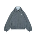 Prada Reversible Houndstooth Check Zip Jacket — Grey/Ice Blue