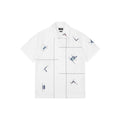 Fendi FF Dashed-Stitch Embroidered Short-Sleeve Shirt — White