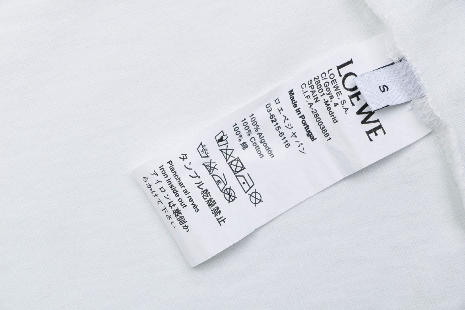 Loewe Chunky-Stitch Anagram Embroidered Tee — White