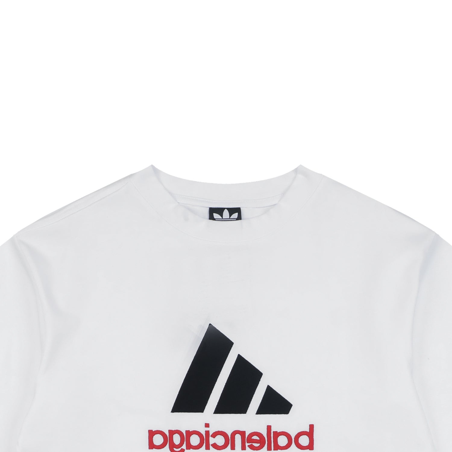 Balenciaga x Adidas Reversible Three-Stripes Logo Tee — White