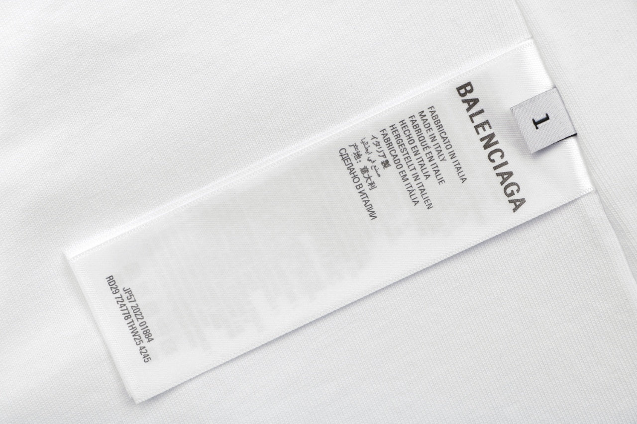 Balenciaga x Adidas Reversible Three-Stripes Logo Tee — White