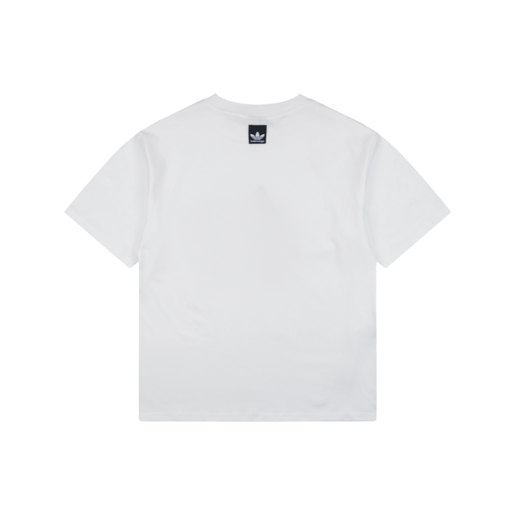 Balenciaga x Adidas Reversible Three-Stripes Logo Tee — White