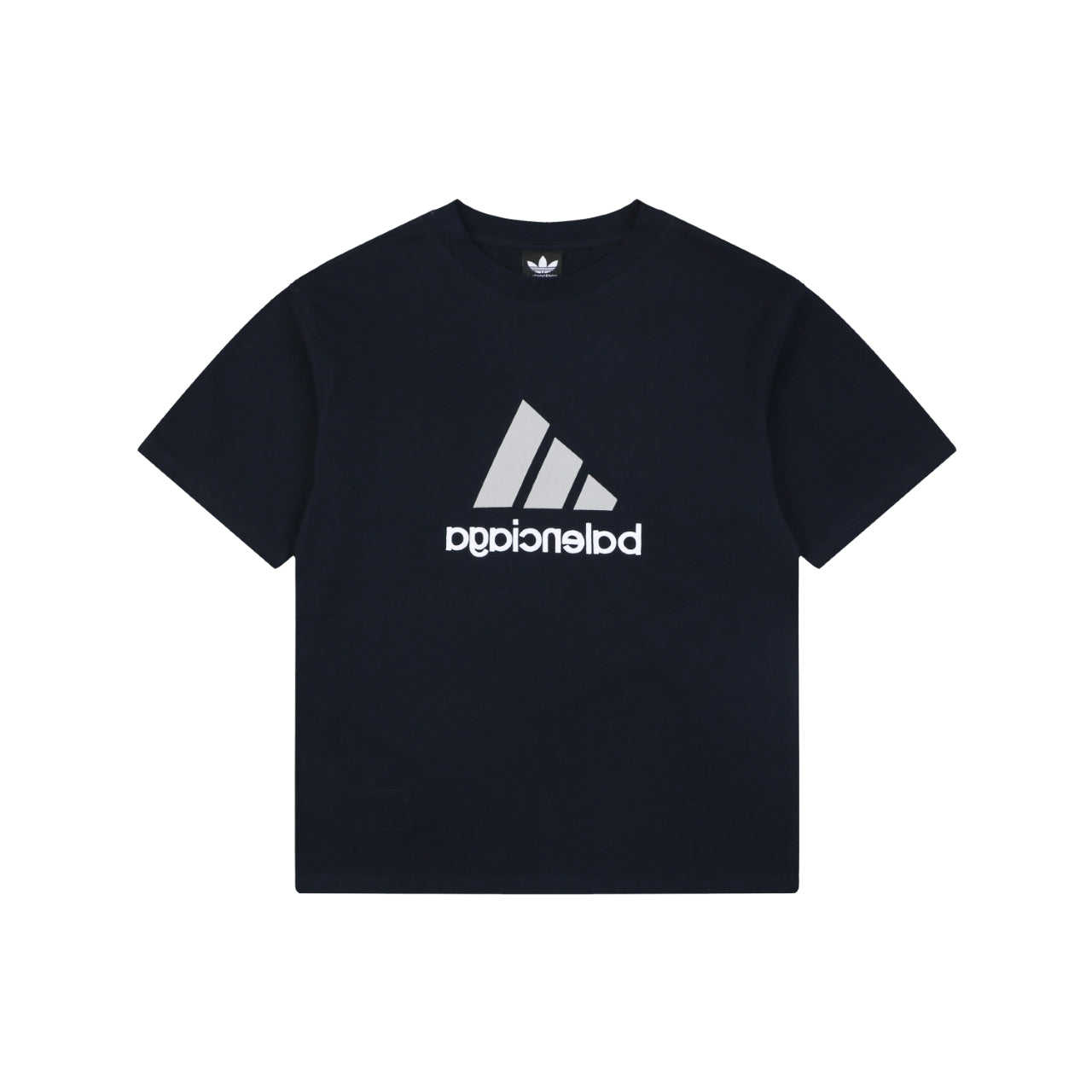 Balenciaga x Adidas Reversible Three-Stripes Logo Tee — Black/White