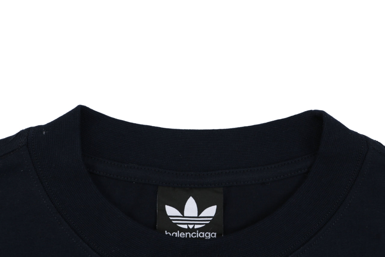 Balenciaga x Adidas Reversible Three-Stripes Logo Tee — Black/White